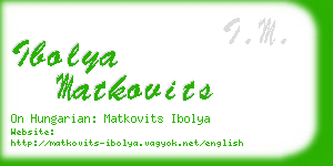 ibolya matkovits business card